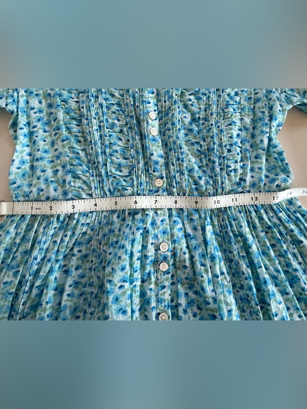 Dôen Haleigh Dress in the "Bleu Daisy Fields" print - Picture 6 of 6